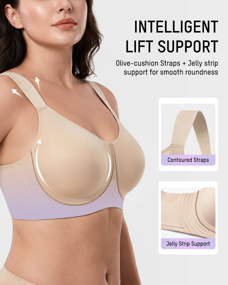 Soutien-gorge minimiseur sans armatures à couvrance totale