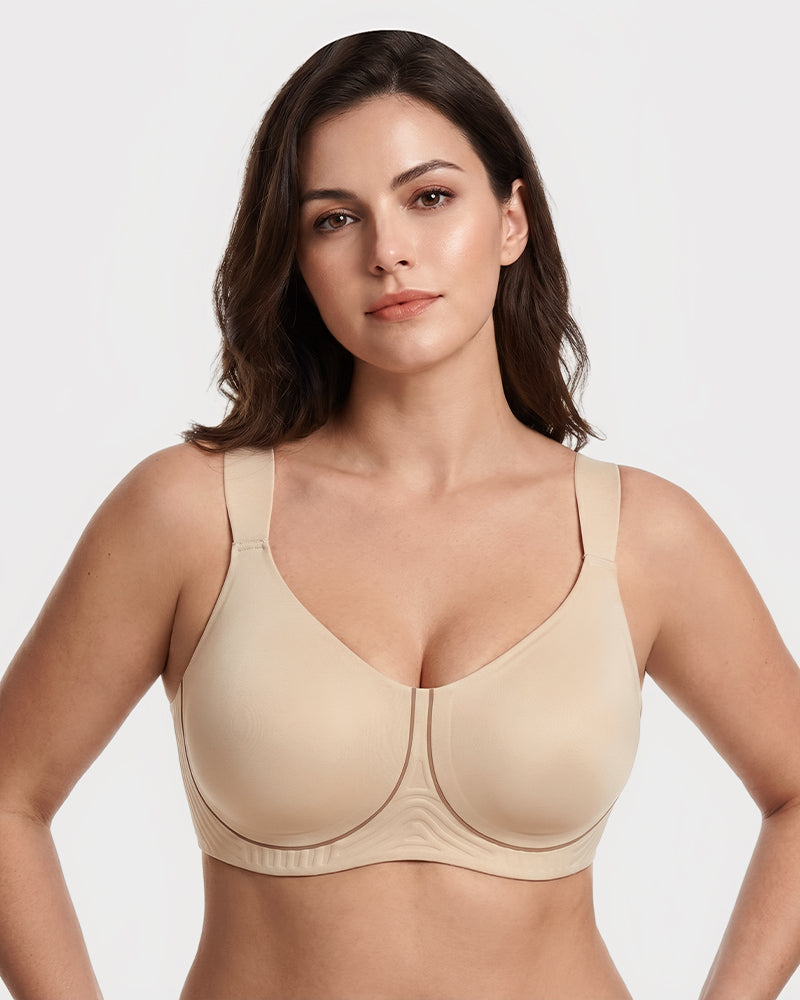 Soutien-gorge minimiseur sans armatures à couvrance totale