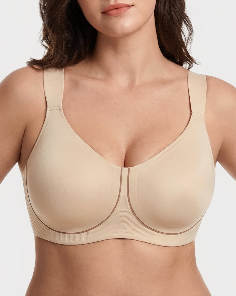 Soutien-gorge minimiseur sans armatures à couvrance totale