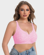 Soutien-gorge sans armatures léopard à col en V galbant