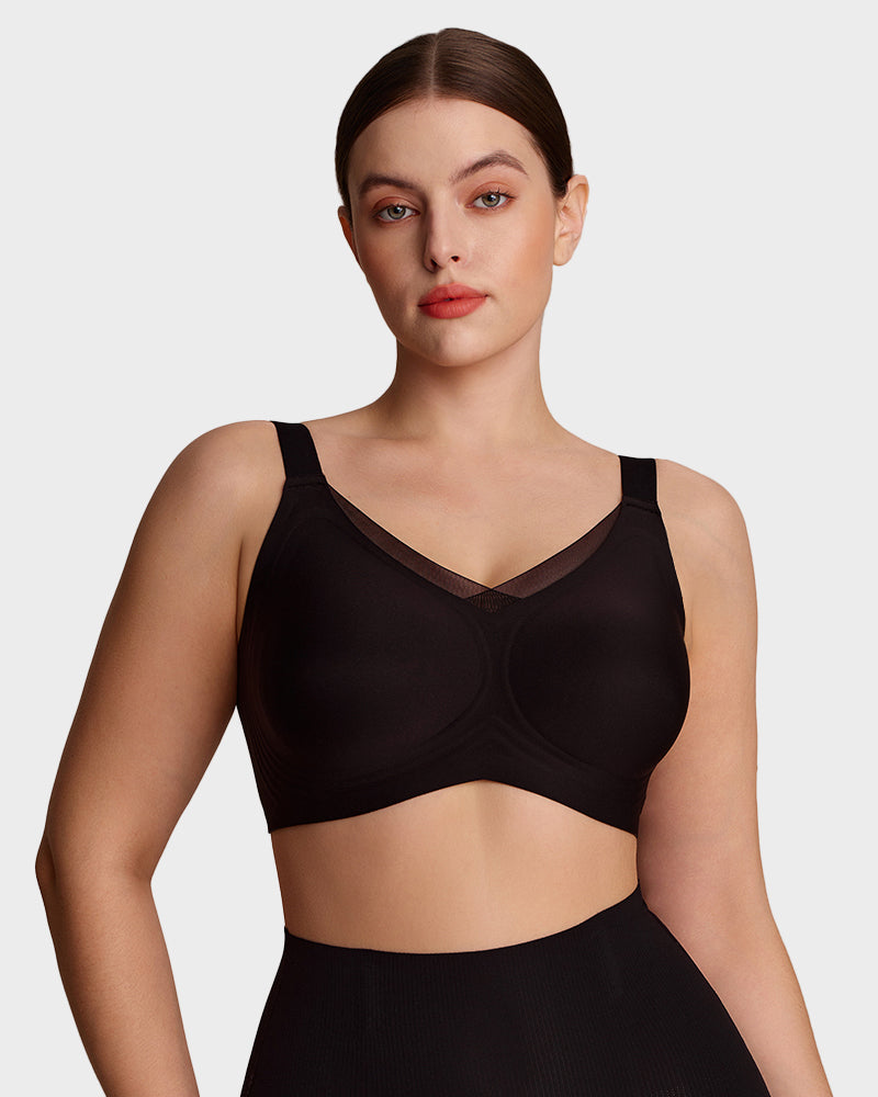 Soutiens-gorge sans armature pour femmes, en maille V, confortables et offrant un bon maintien