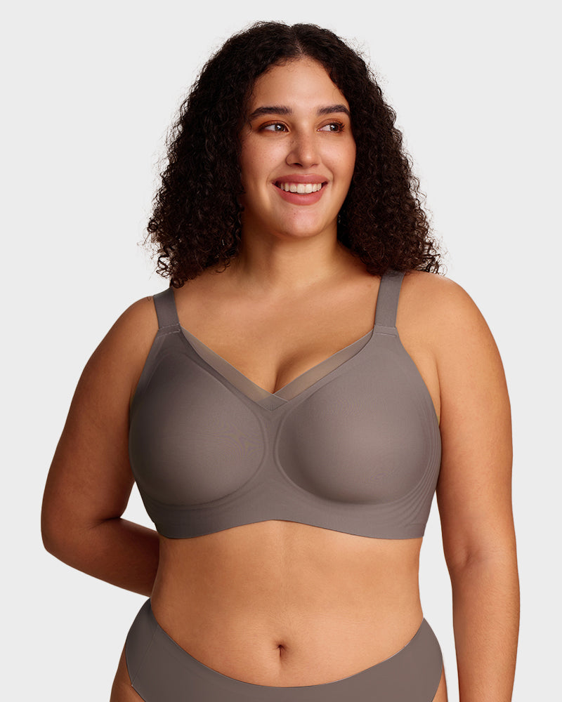Soutiens-gorge sans armature pour femmes, en maille V, confortables et offrant un bon maintien