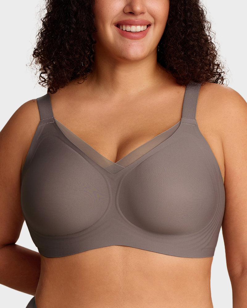 Soutiens-gorge sans armature pour femmes, en maille V, confortables et offrant un bon maintien