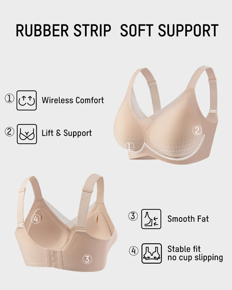 Soutiens-gorge sans armature pour femmes, en maille V, confortables et offrant un bon maintien