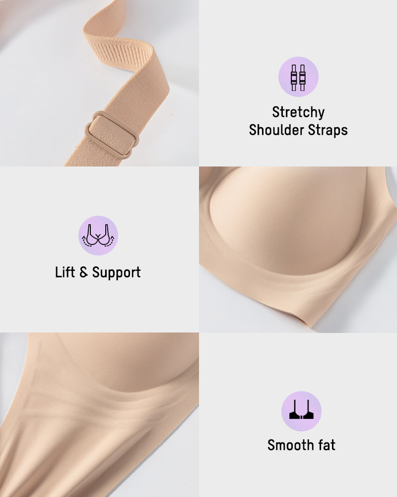 Soutiens-gorge sans armature pour femmes, en maille V, confortables et offrant un bon maintien