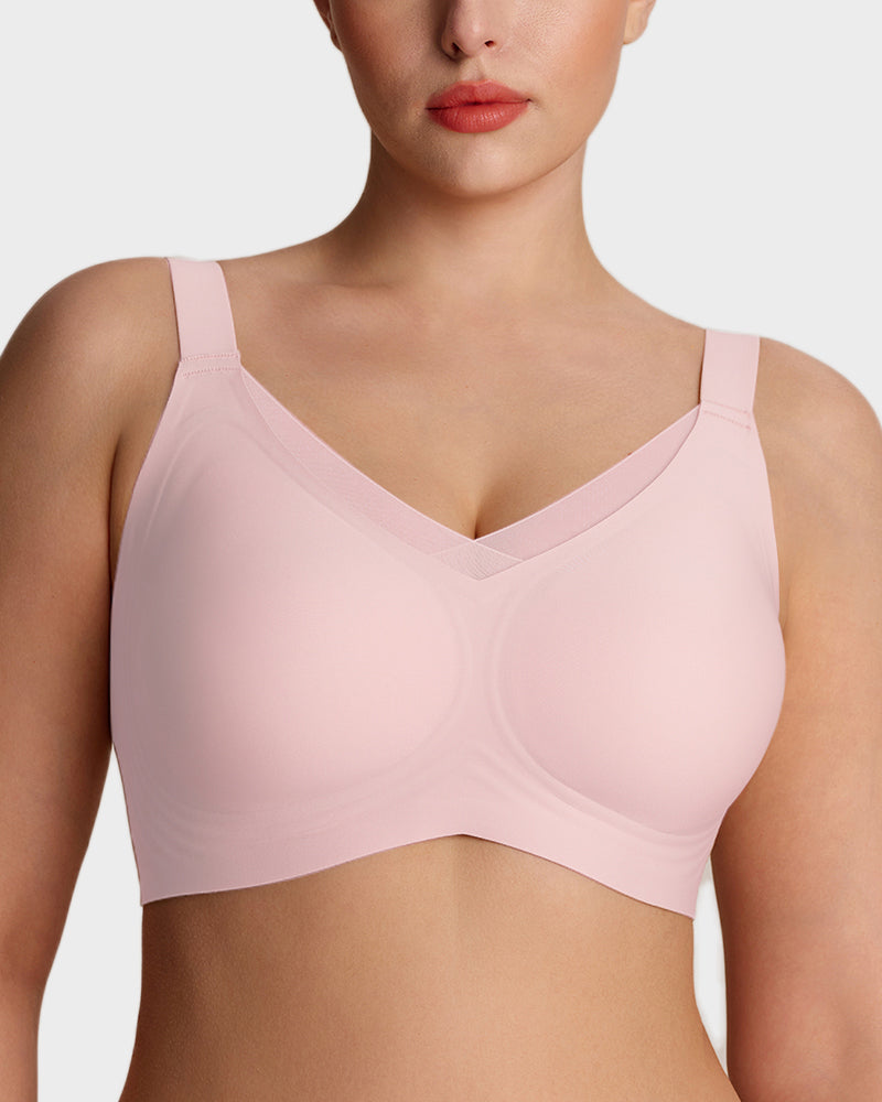 Soutiens-gorge sans armature pour femmes, en maille V, confortables et offrant un bon maintien