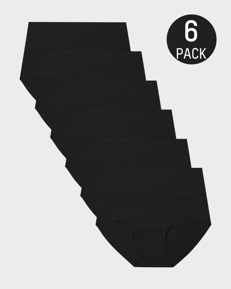 Lot de 6 culottes confortables taille haute invisibles sans couture