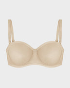 Soutien-gorge balconnet armaturé en tulle sans bretelles